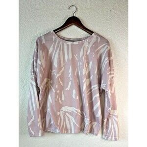 Womens Purple Lounge Set With White Abstract Print Size Medium